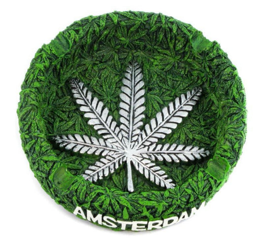 Amsterdam Resin Round Silver Leaf Ashtray