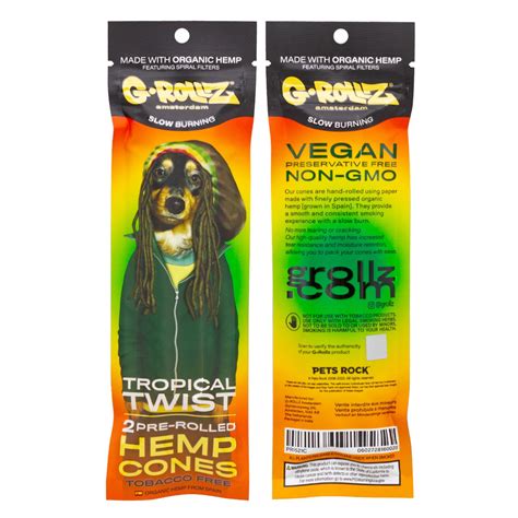 G-Rollz Tropical Twist Pre Rolled Hemp Cones 2 Pack