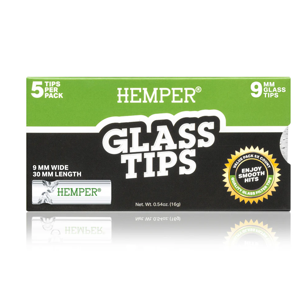 Hemper Glass Filter Tips 9mm 5 Pack