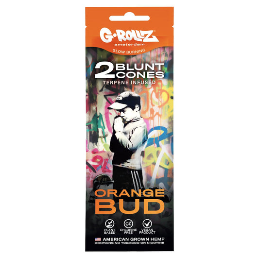 G-Rollz Banksy's Graffiti - 2x 'Orange Bud' Terpene-infused Hemp Cones