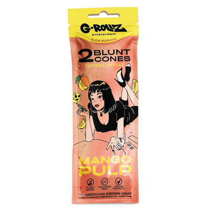 G-Rollz Terpene Infused Mango Pulp Rolled Hemp Cones 2 Pack