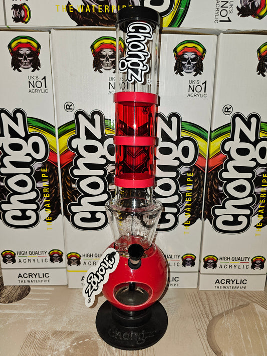 Chongz Cathy's Clown 40cm Acrylic Bong Red / Pink