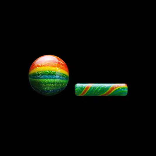 Rainbow Dichro Marble and Pillar Set