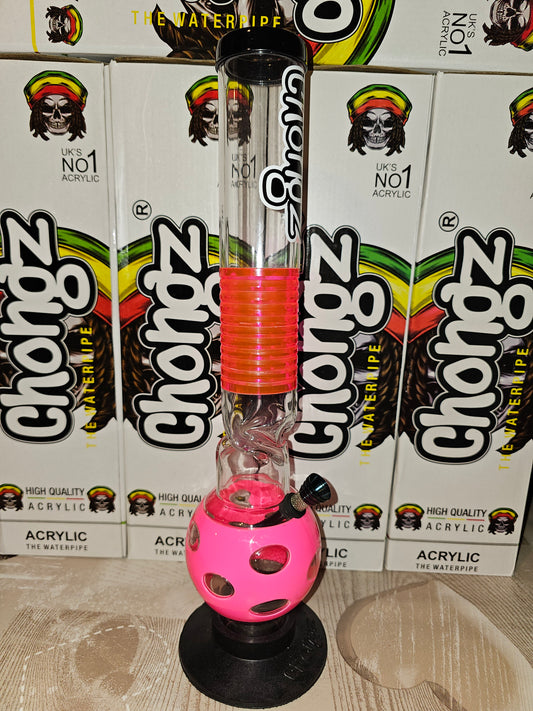Chongz Rueben Prendergast 40cm Acrylic Bong Pink