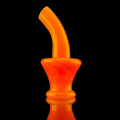 Shredder Puffco Pivot Mouthpiece by Iridescent Glass California Orange