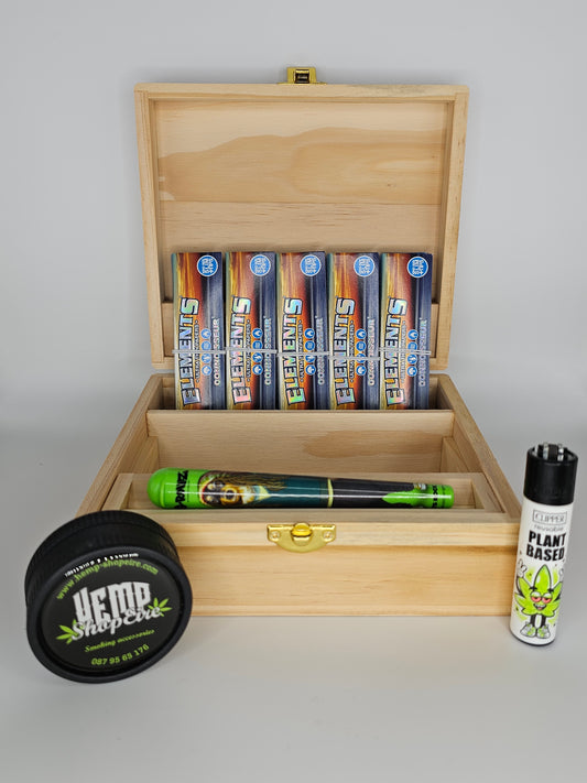 Elements Rolling Box Combo + Biodegradable Hemp-shopeire Grinder