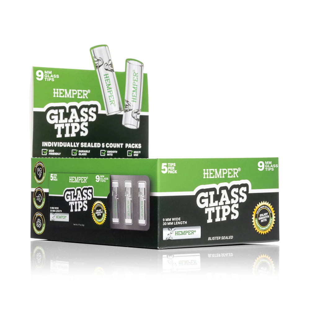 Hemper Glass Filter Tips 9mm 5 Pack