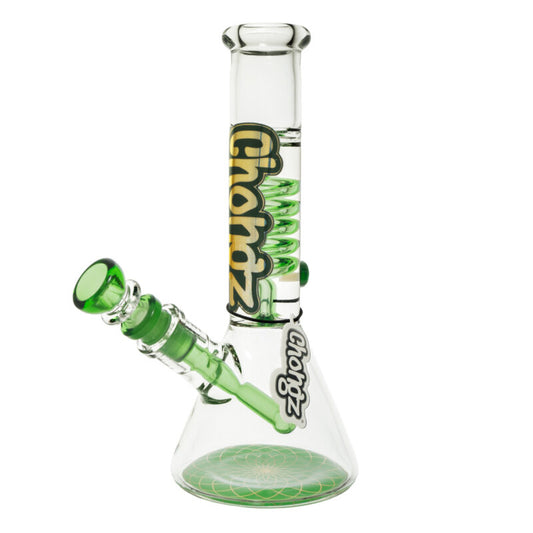 Chongz Glass 24.5cm “Bobby Ball” Glycerine Liquid Filled with Green Accents