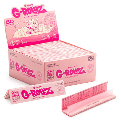 G-Rollz Lightly Dyed Pink King Size Slim Rolling Papers