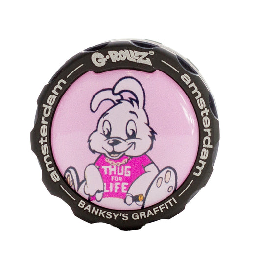 G-Rollz Banksy Graffiti 'Thug For Life' 4part Grinder - 53mm