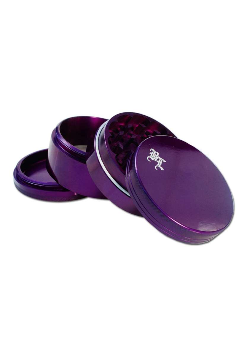 Black Leaf Aluminium Grinder 90mm Purple