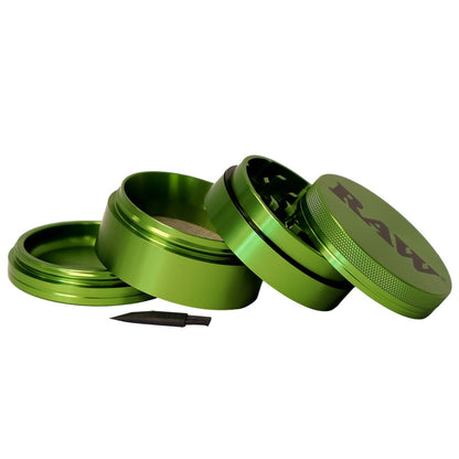 Raw Original Aluminum Grinder 4 Parts – 56mm Green