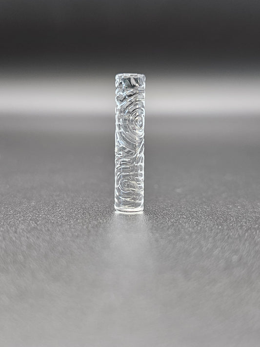 Concentric Circles Quartz Pillar 6mm x 28mm