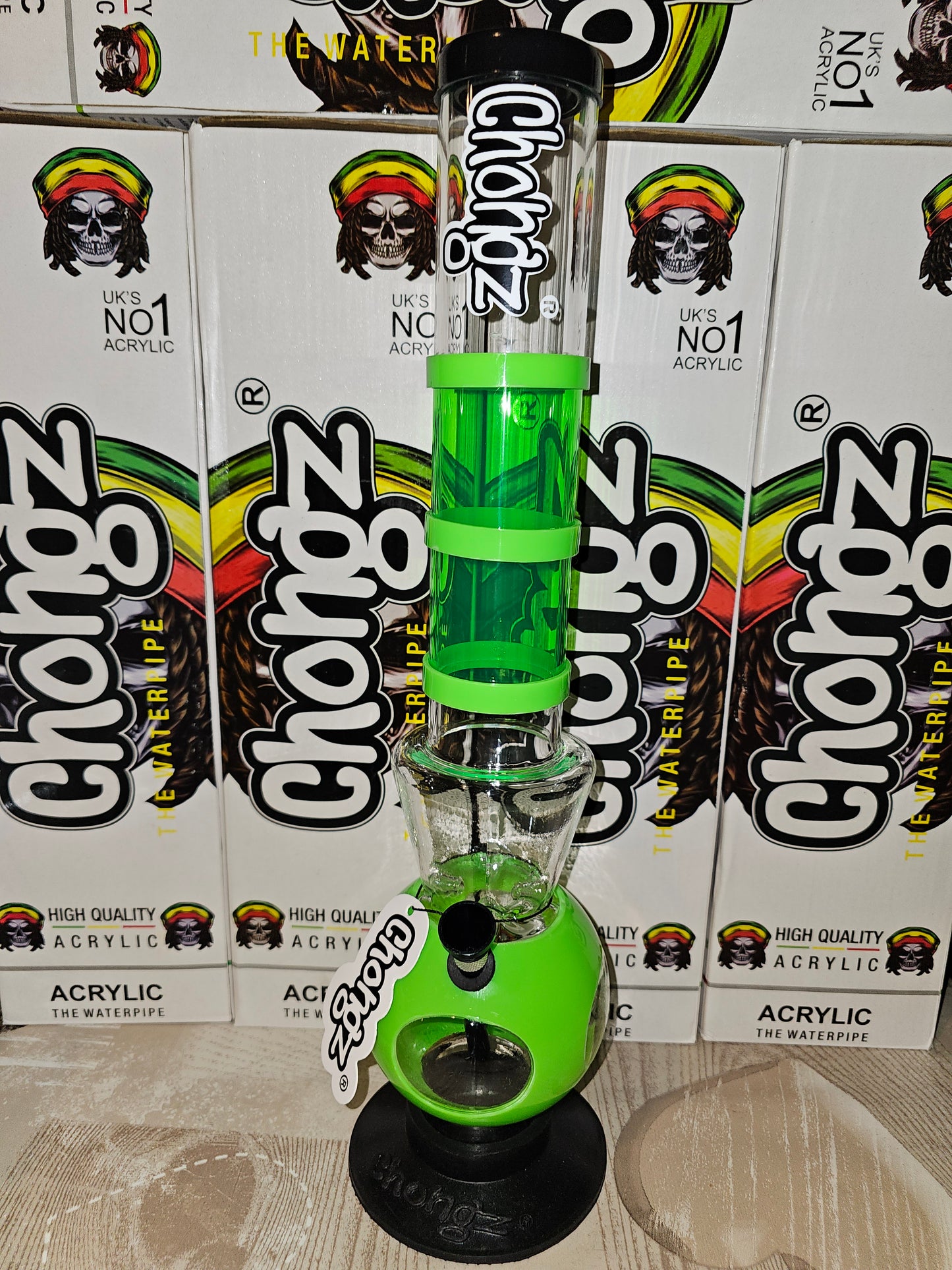 Chongz Cathy's Clown 40cm Acrylic Bong Green