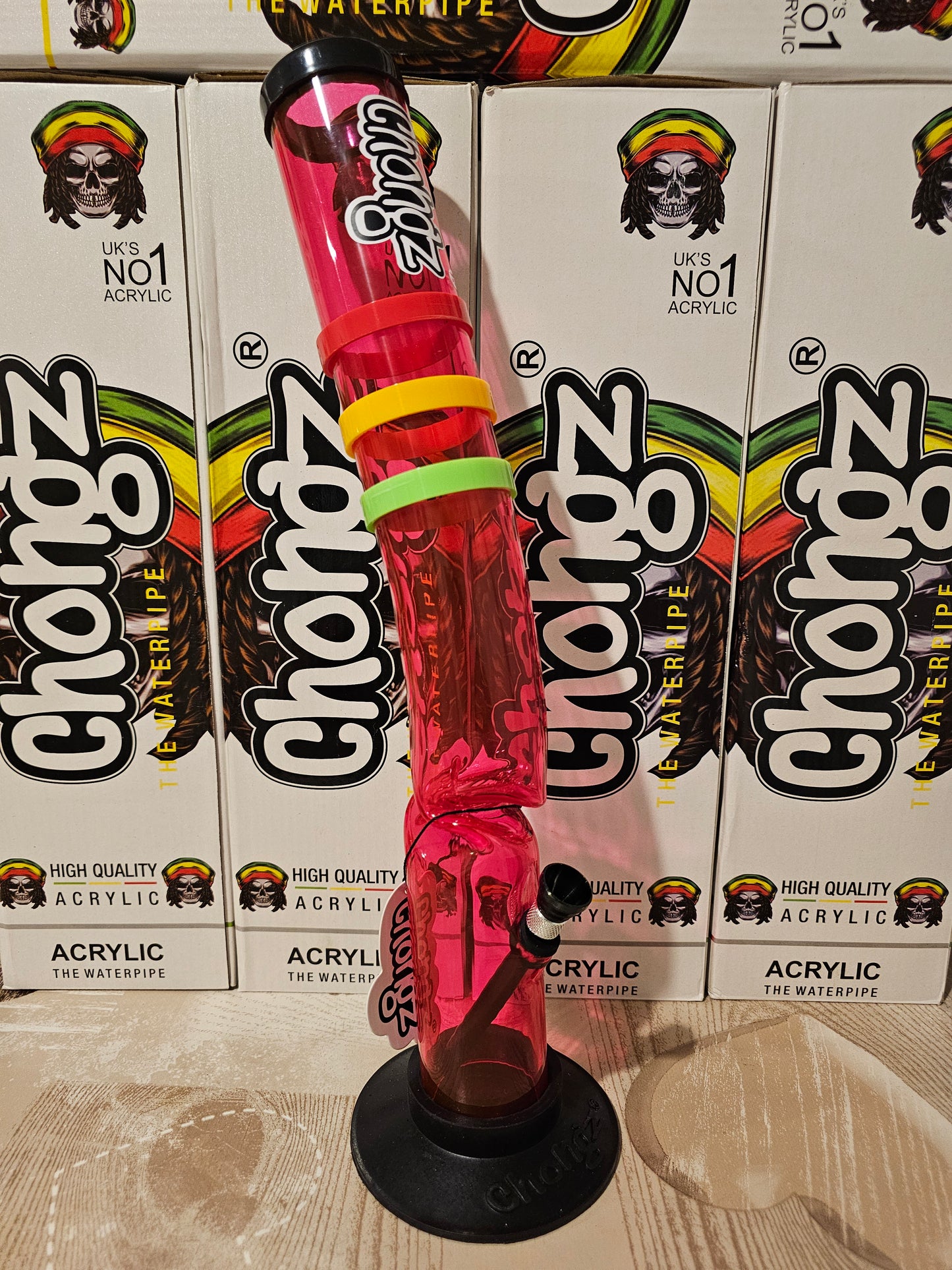Chongz Abandoned Flesh 40cm Acrylic Bong Pink