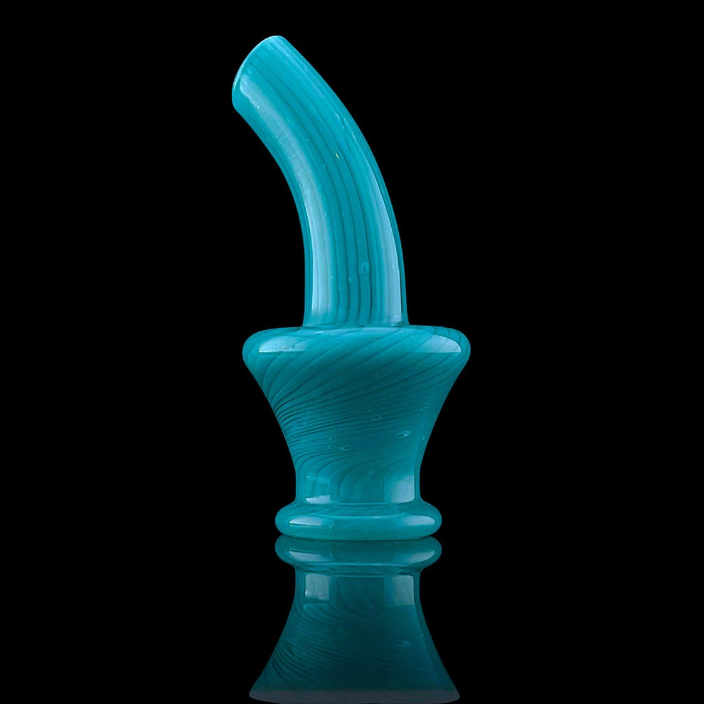 Shredder Puffco Pivot Mouthpiece by Iridescent Glass Tiffany Blue
