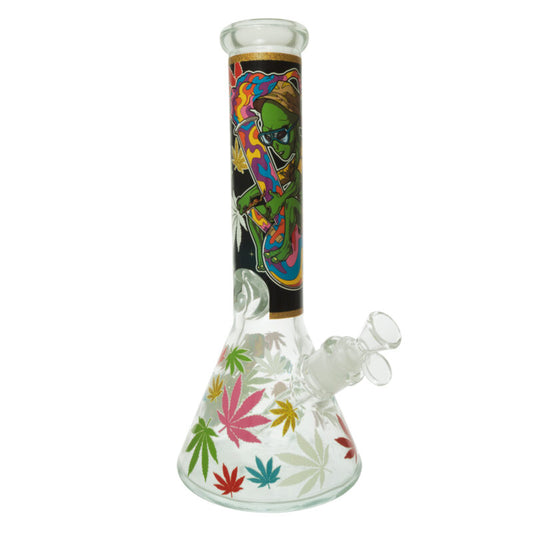 Chongz Glass 30cm Glow Series “Black Leaf” Ice Bong