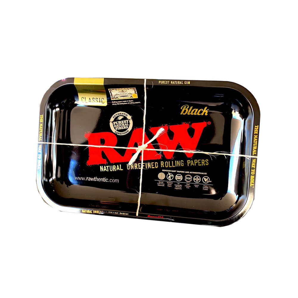 Raw Black Medium Metal Rolling Tray