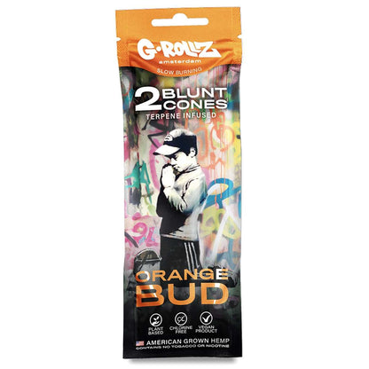 G-Rollz Terpene Infused Orange Bud  Pre Rolled Hemp Cones 2 Pack