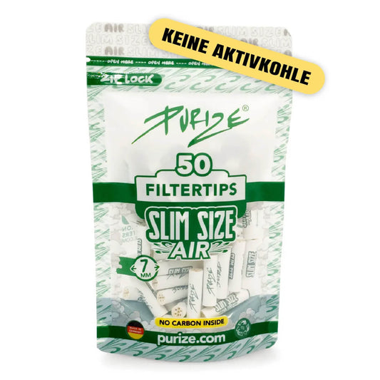 PURIZE Activated Carbon Filter – Slim Size 7mm 50 Pack