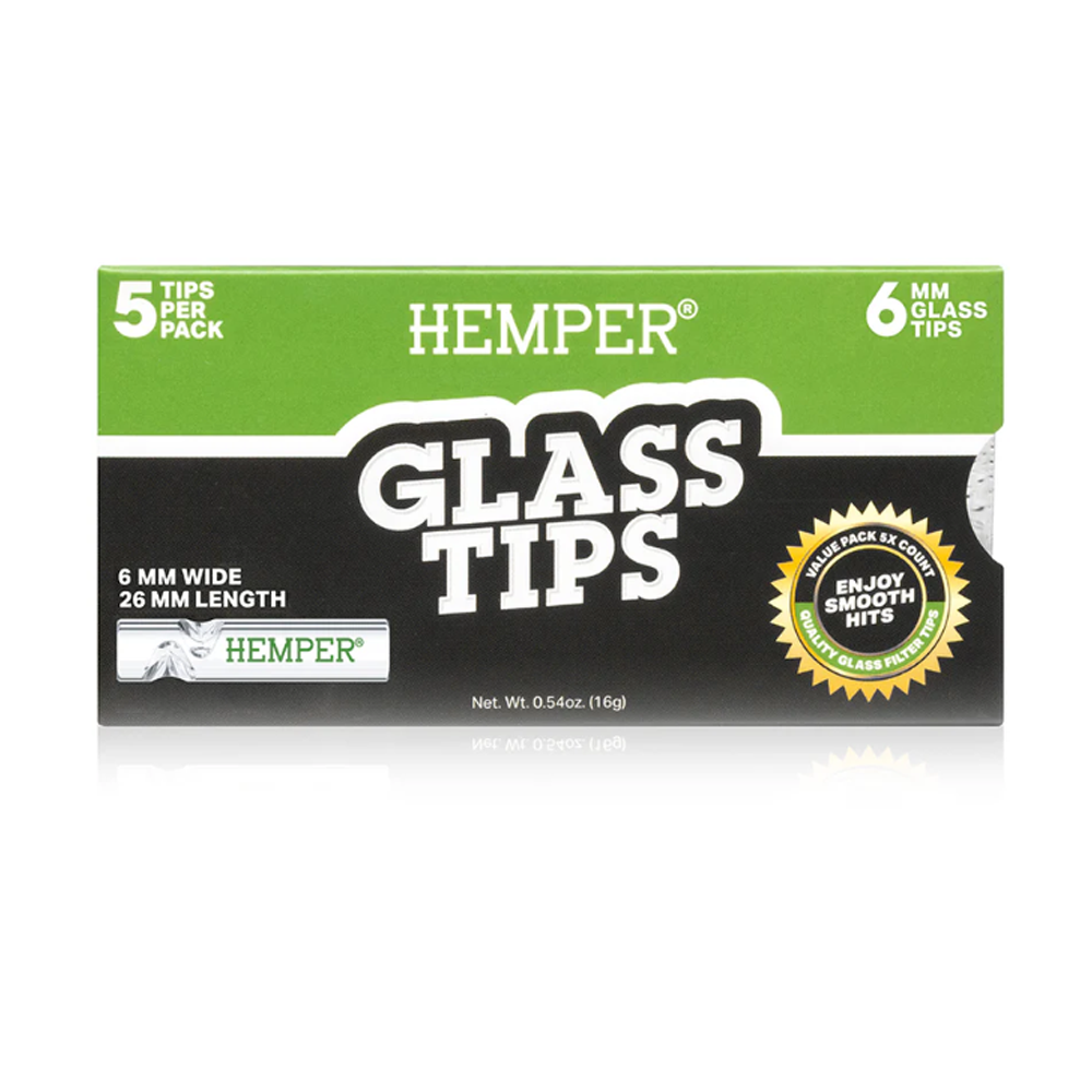 Hemper Glass Filter Tips 6mm 5 Pack