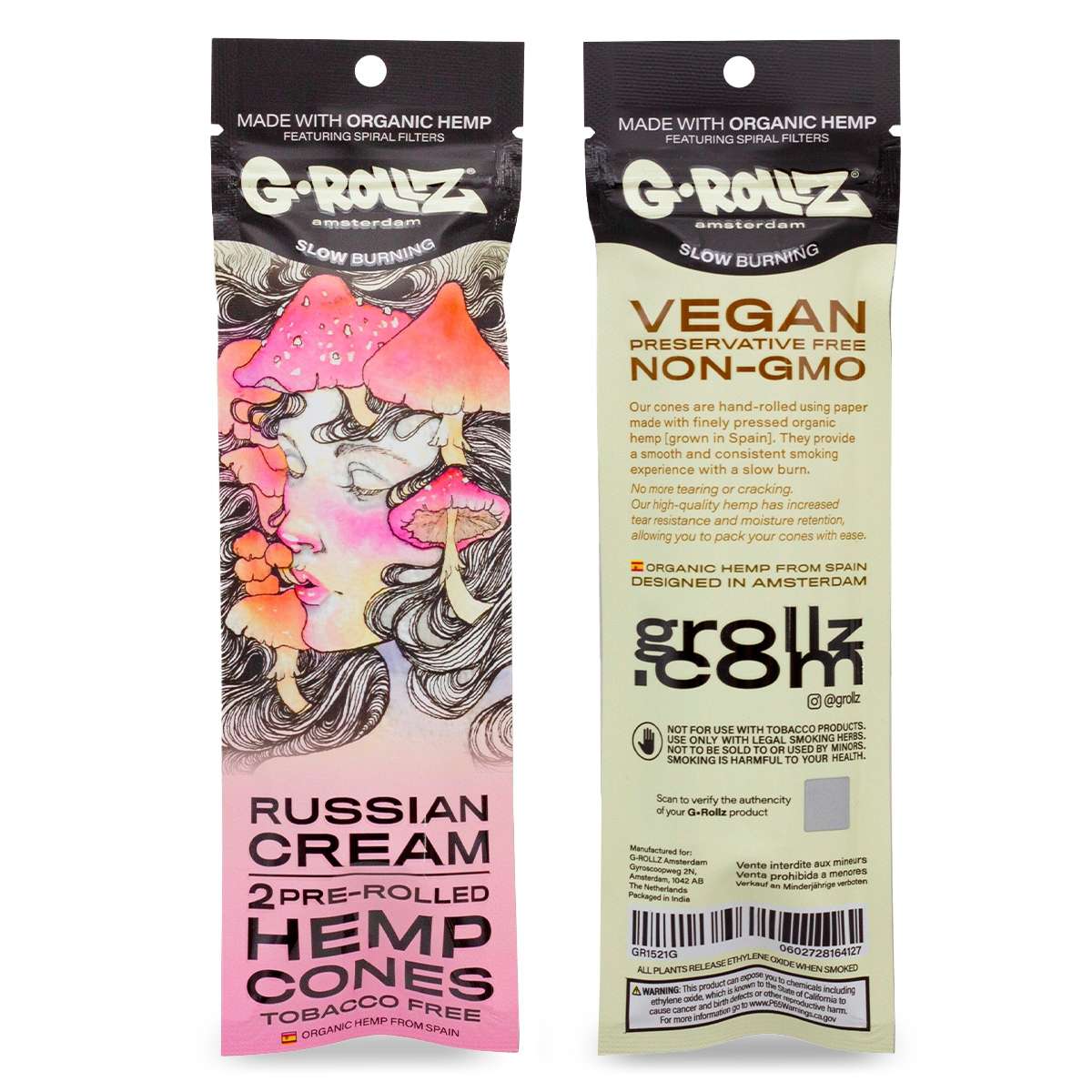 G-Rollz Russian Cream Pre Rolled Hemp Cones 2 Pack