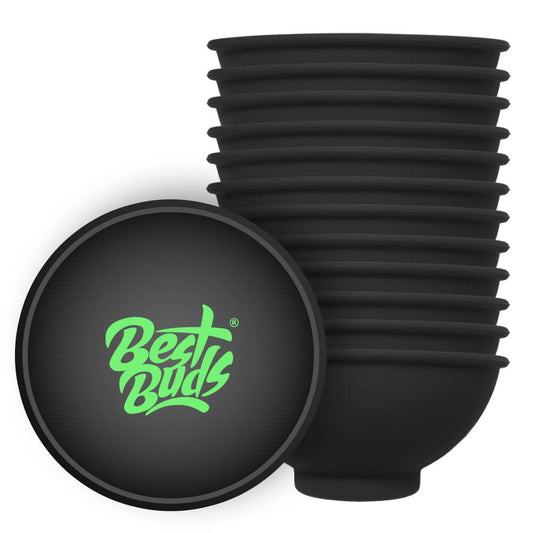 Best Buds Silicone Mixing Bowl 7cm Black with Green Logo