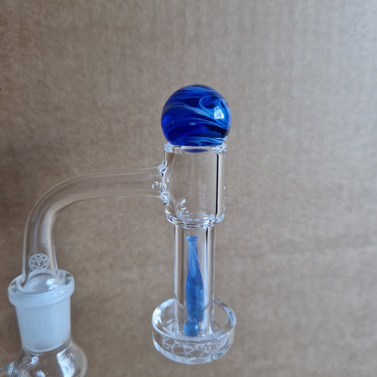 Terporium Blue Swirl Baseball Terp Slurper Sets Set includes 30mm top marble & baseball bat pillar 