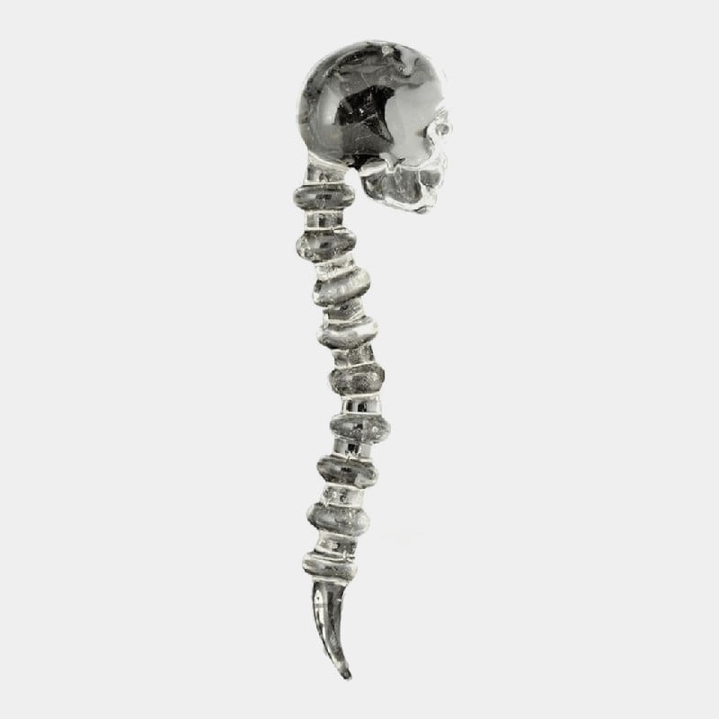 7 inch Glass Skull dab tools in Clear 