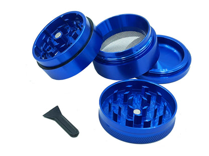 Elements 4 piece Aluminium Grinder in Blue (56mm)