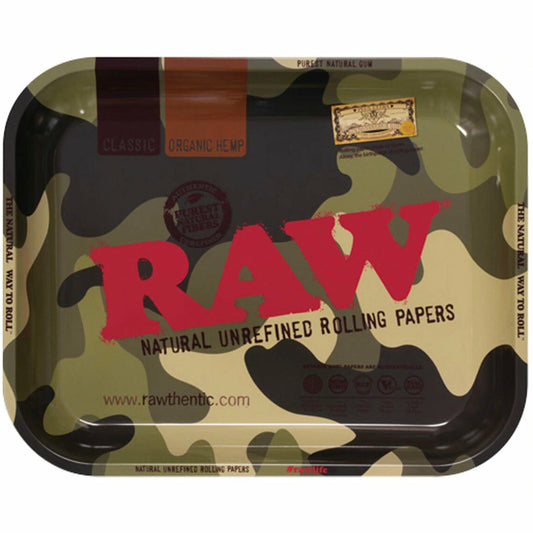 Raw Camo Rolling Tray (Large)