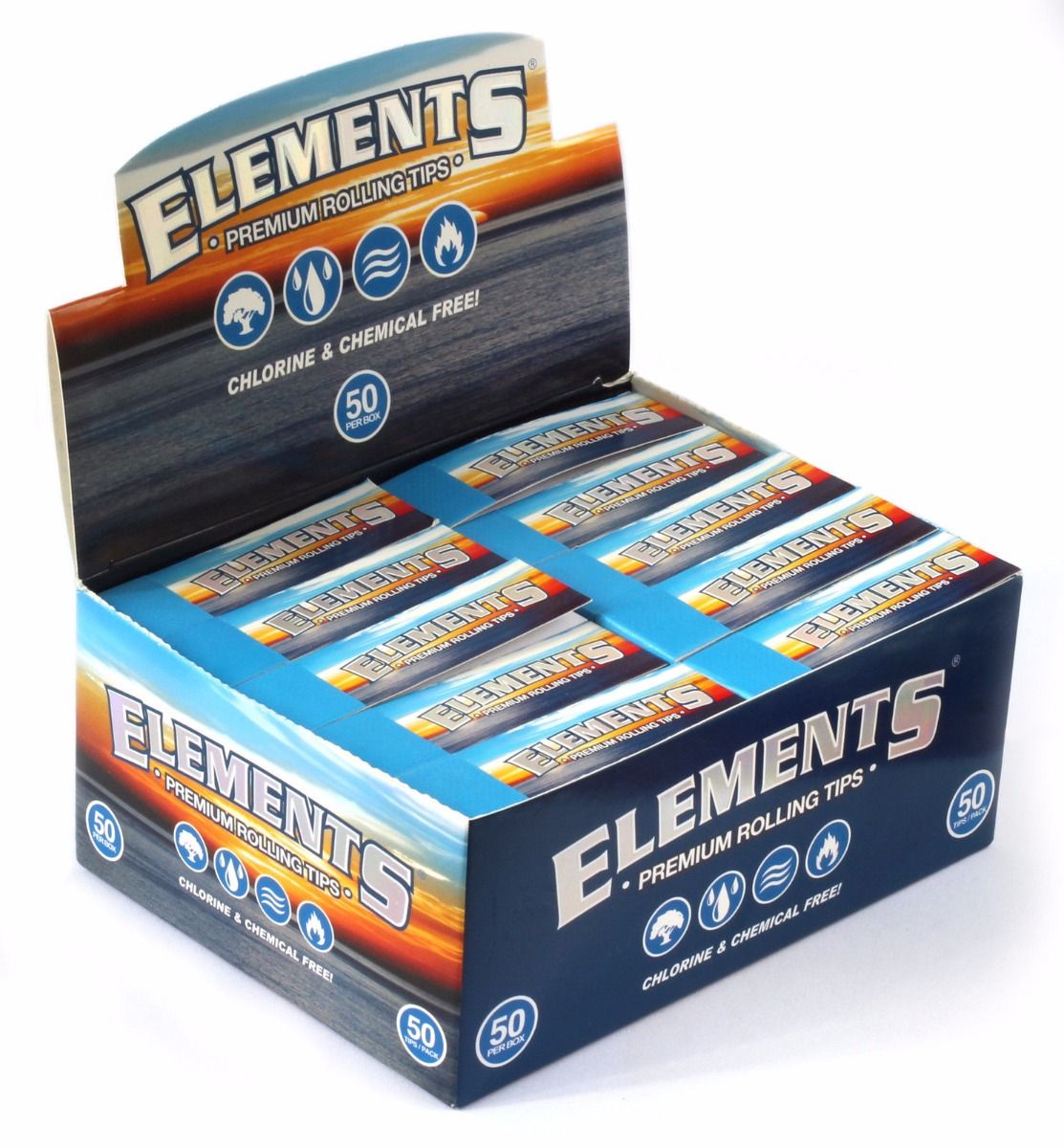 These Elements Rolling tips are easy to roll with and are made from the highest quality, chemical and chlorine free | Tip Size: 59mm x 17mm