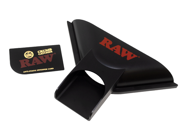 The RAW Crumb Catcher quickly and easily allows you to get any leftover ground material from the tray into a bag or container!  It’s perfect for when you’re prepping for a big roll or just want to clear the tray and take a nap. 