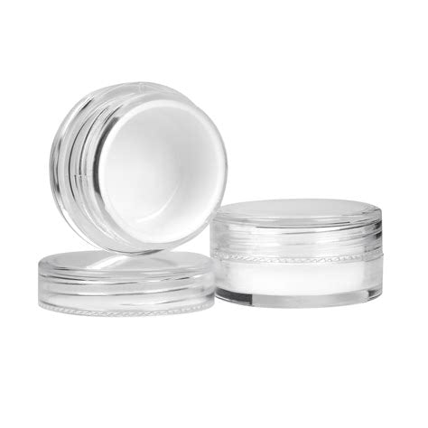 5ml plastic jars with removeable silicone inserts 