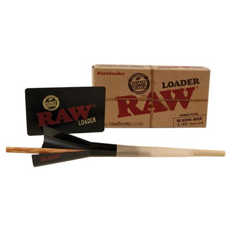 RAW Kingsize Loader includes: 1 x Cone Loader, 1 x Wooden Poker & 1 x Scraping Card.  The RAW Loader is a fast, easy way to fill a cone. This is the badass device takes only 7.2 seconds to fill a king size cone!!!! It’s made from ECM earth plastic (which degrades in a landfill much much much faster than regular plastic). The best part is that it’s inexpensive and so easy to use that we know you will be very happy with your loader.