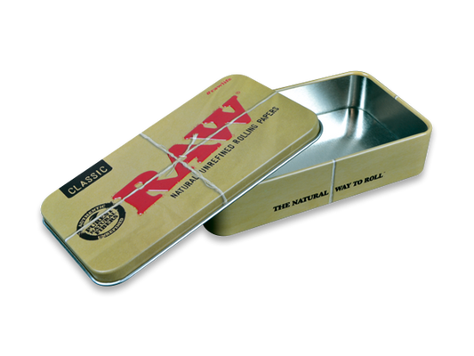 The RAW Metal Tin Box is a special re-usable on the go storage box that was created to make carrying your smoking essentials easy and stylish. Perfect for keeping small amounts of anything in! It’s RAWESOME!