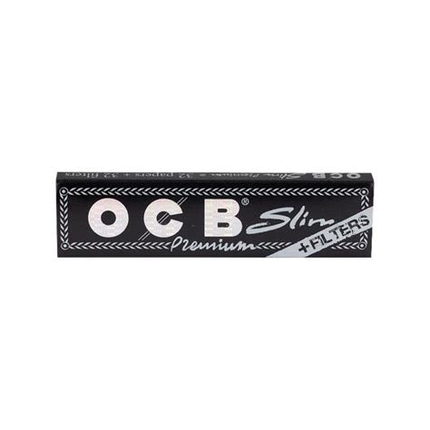 OCB Black King Size slim rolling papers come with filter tips inside.