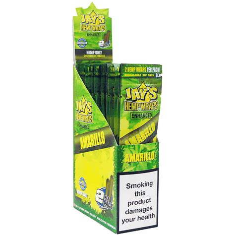 Juicy Jay's Terpene Enhanced Wraps Amarillo Resealable Terpene enhanced, no tobacco, all natural hemp wraps 2 Per Pack