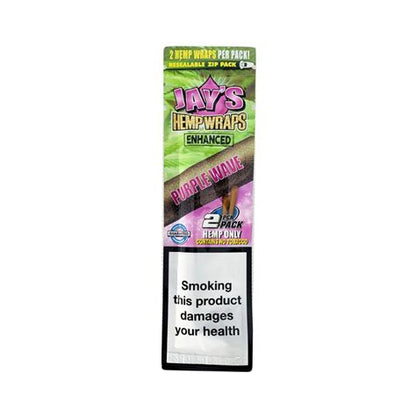 Juicy Hemp Wraps 'Purple Wave' 2 per pack, all natural hemp and resealable. Tobacco free 