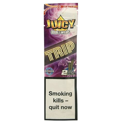 Juicy Hemp Wraps 'Trip' 2 per pack, all natural hemp and resealable. Tobacco free 