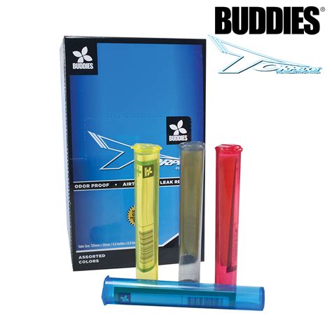 Buddies doob tubes of varying colours